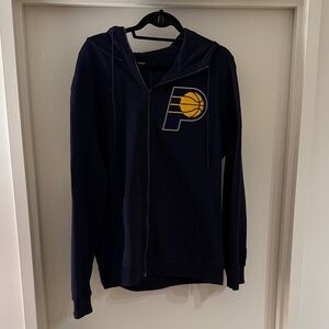 NBA INDIANA PACERS CLASSIC CHENILLE MEN'S DK FULL ZIP PULLOVER HOODIE